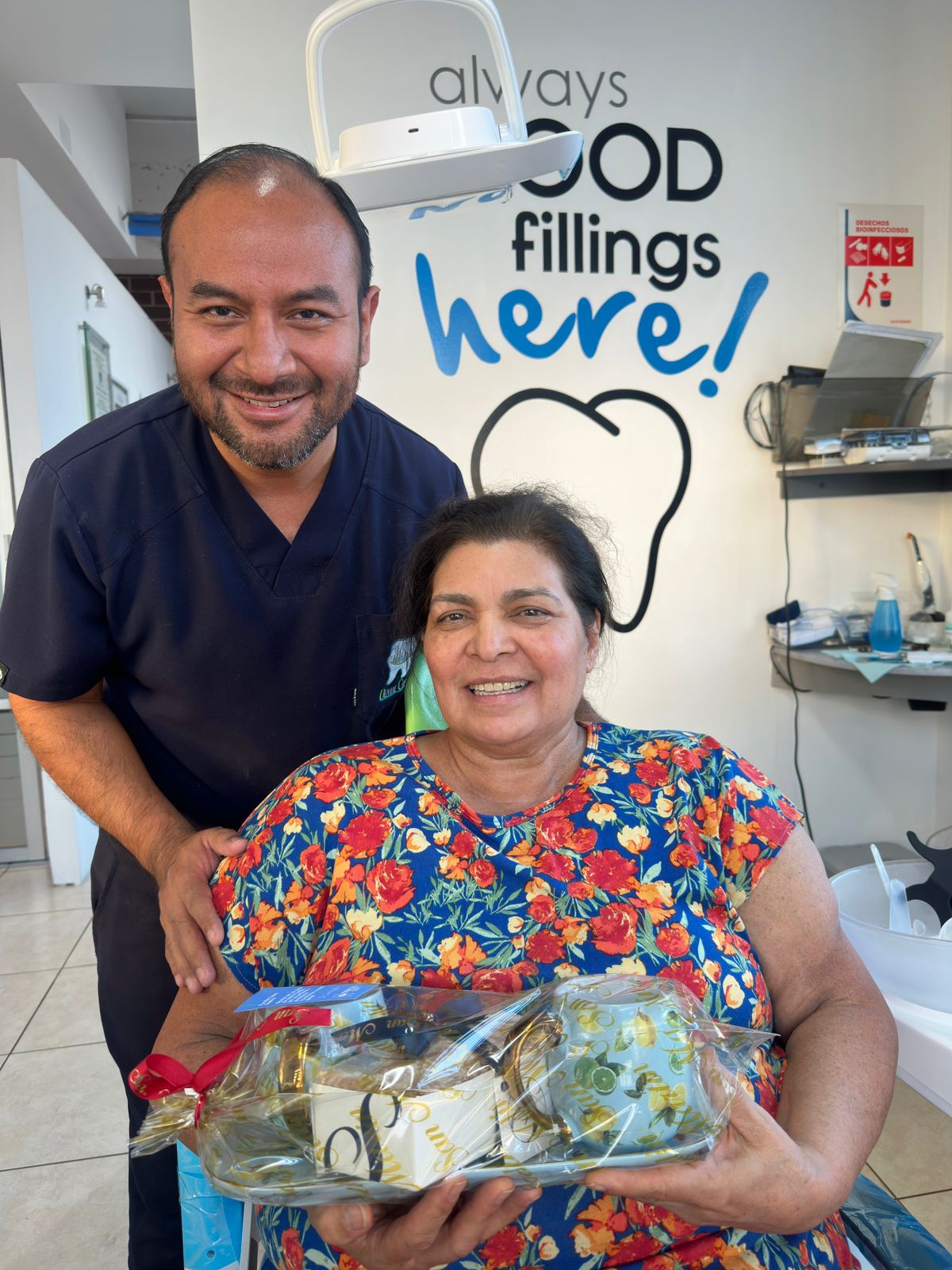 happy female dental patient